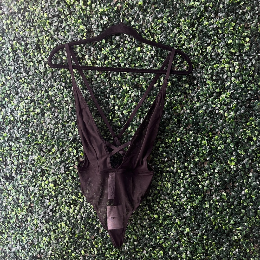 Sexy black forever 21 bodysuit